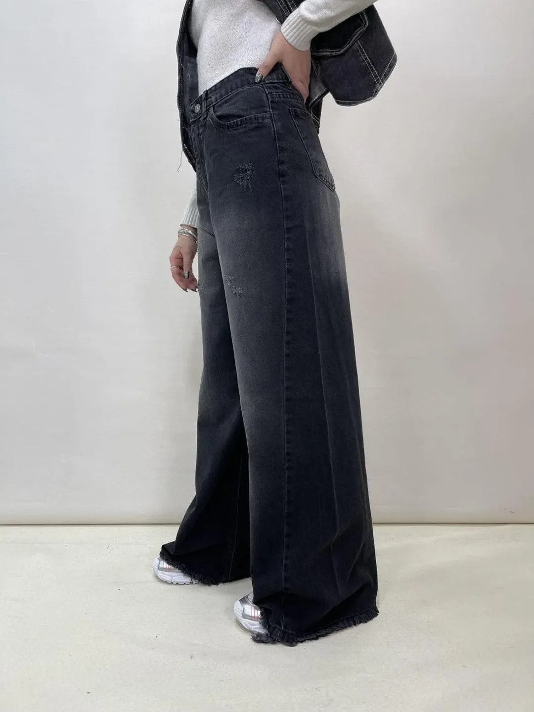 شلوار شافل بگ جین