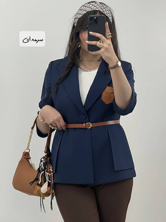 کت تک زنانه رنگ نسکافه ای مدل جدید