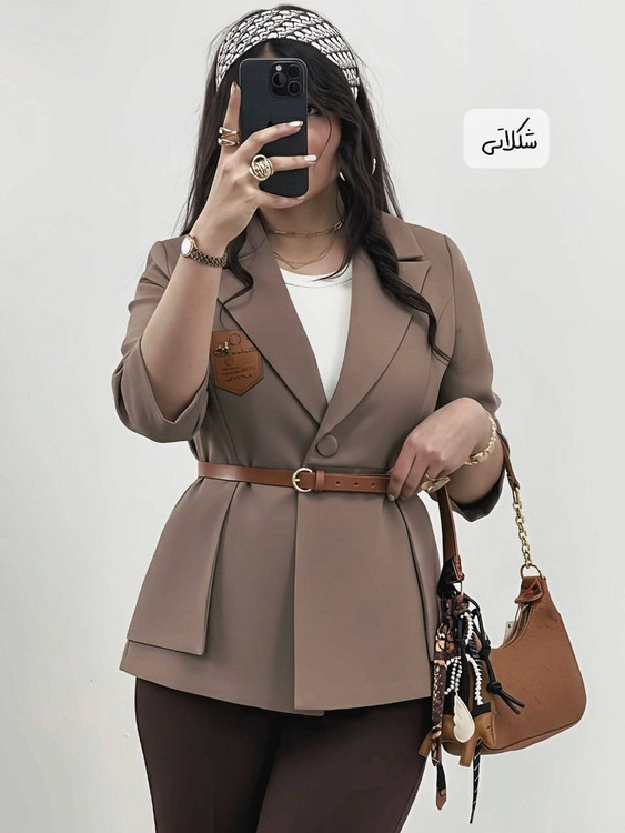 کت تک زنانه شکلاتی خوش دوخت