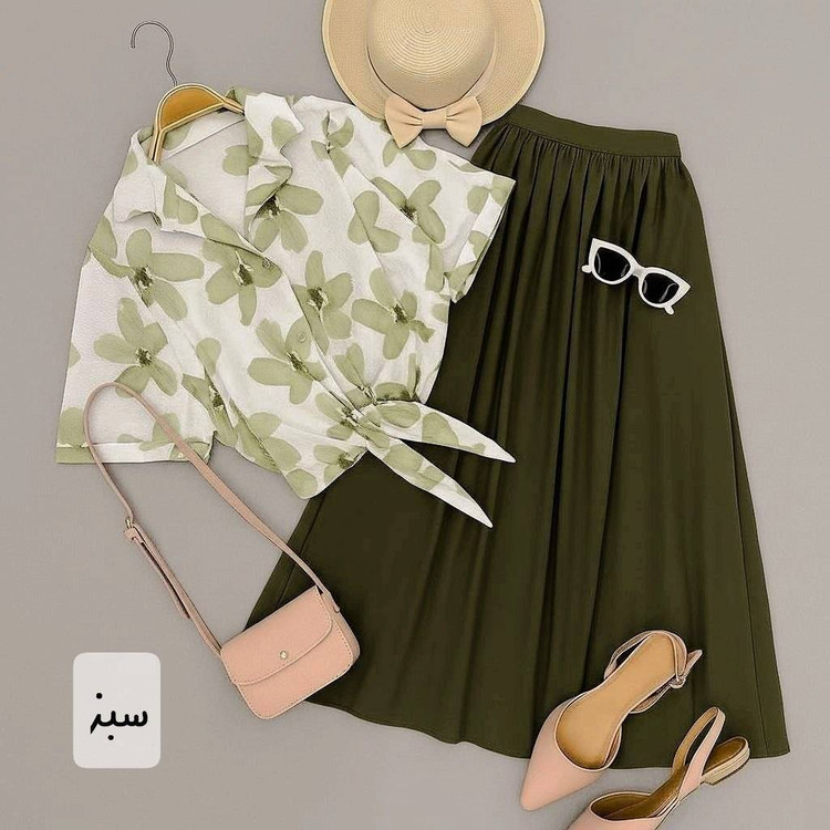 «خرید ست شومیز و دامن آفتابگردان لینن و شانتون اسلپ با کیفیت عالی و قیمت مناسب در فروشگاه آروما فشن»نمای ۲ 🏷️