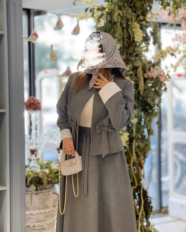 کت و دامن شیک مجلسی زنانه مناسب سایز ۳۸ تا ۵۰ مدل نورهان