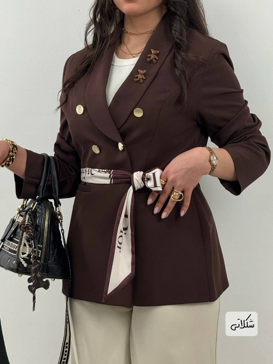 کت مجلسی زنانه شاینی با تنخوری عالی و کیفیت تضمینی پوشاک آروما فشن