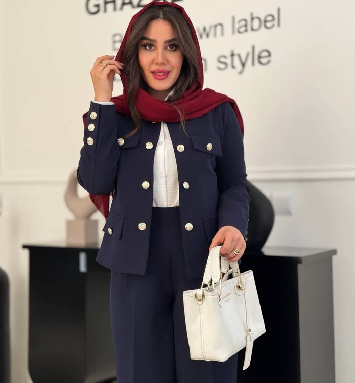 قیمت ست کت و شلوار زنانه مجلسی مدل کارین شیک و باکیفیت مناسب سایز ۳۶ تا ۴۸✨🧥