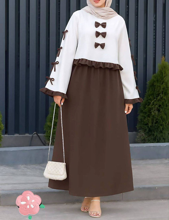 خرید آنلاین کت دامن مجلسی شیک آروما فشن مدل پاپیون رنگبندی کامل