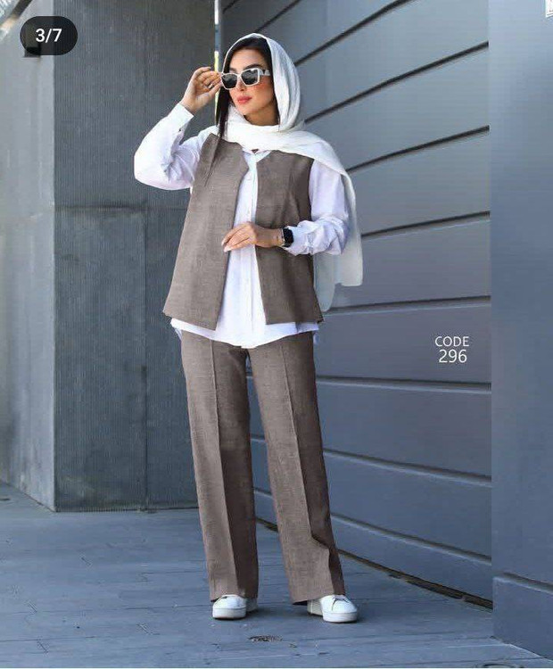 جدیدترین مدل ست سه تکه نگارین سبز شیک مناسب سایز ۳۸ تا ۵۰ آروما فشن