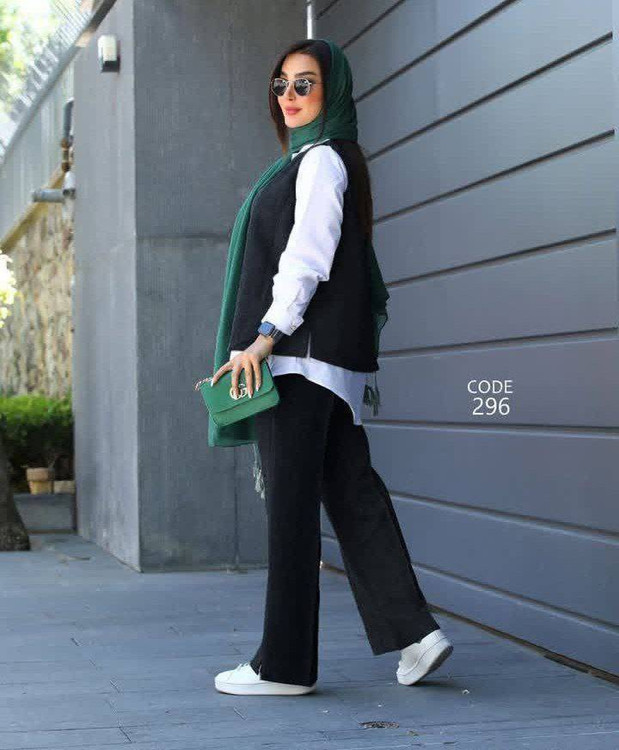 خرید آنلاین ست وست شومیز و شلوار نگارین جنس پرشیا درجه یک نسکافه ای آروما فشن