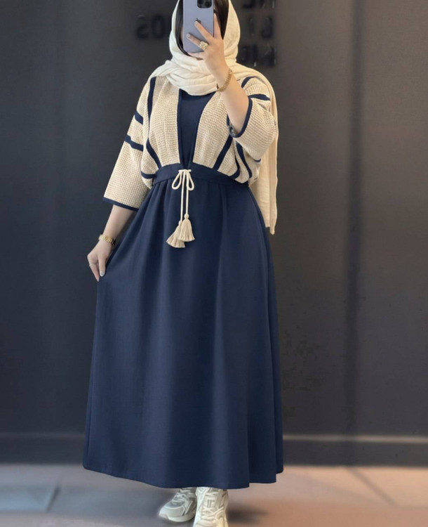 کت و سارافون حدیث طوسی روشن حصیری - Hadi Light Grey