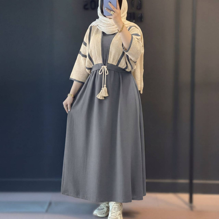 نمای پشت کت حصیری خط دار مدل حدیث - Hadi Jacket Back View