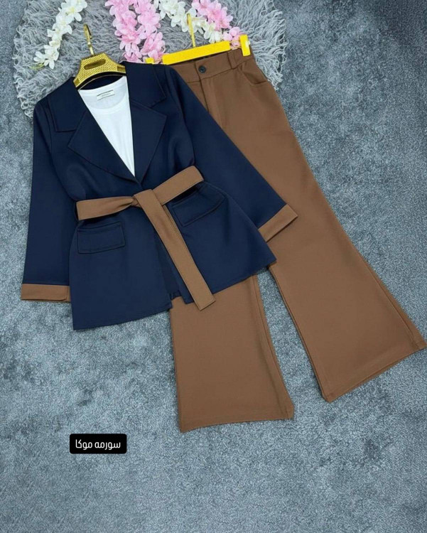 کت شلوار زنانه مدل سارینا کرپ مازراتی اعلا آروما فشن Sarina Women Fashion Suit