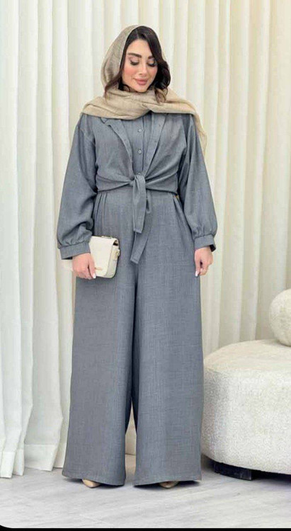 خرید مدل نوژان ست شومیز و اورال شانتون با کیفیت رنگ زرشکی در فروشگاه پوشاک آروما فشن با قیمت عالی و ارسال فوری طوسی