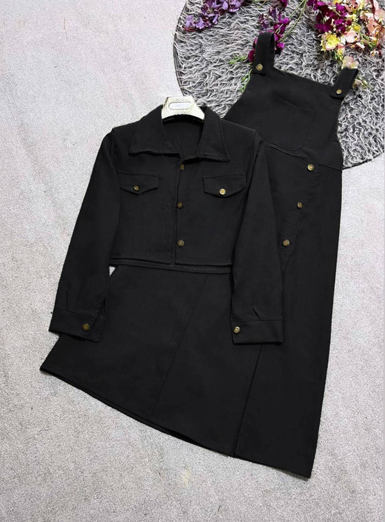 استایل مجلسی و اسپرت با ست کت و بیلر مشکی کتان کش اعلا نسیم آروما فشن