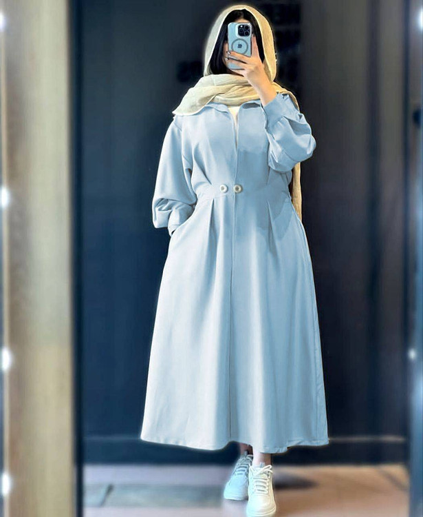 خرید مانتو بلند شیلا شیک و خنک با جنس شانتون اسلپ اعلا در فروشگاه آروما فشن - ارسال رایگان و کیفیت تضمینی