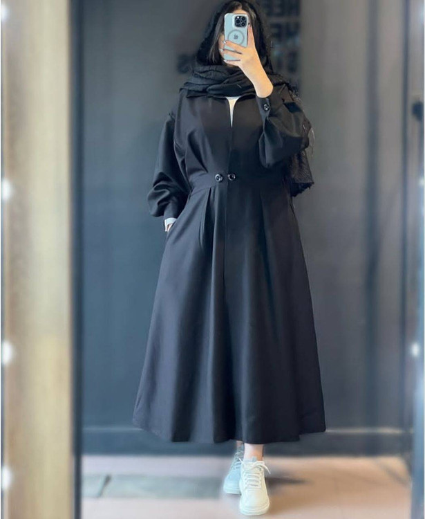 خرید مانتو بلند شیلا شیک و خنک با جنس شانتون اسلپ اعلا در فروشگاه آروما فشن