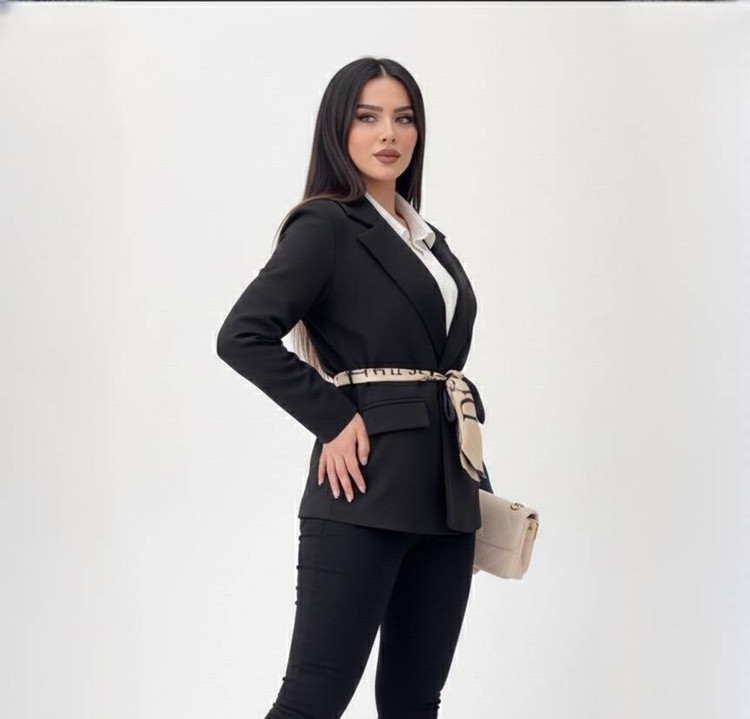 کت تک مجلسی زنانه مزوندوز با لاییکشی کامل و تنخور عالی کرم