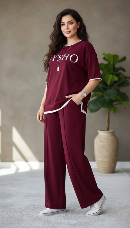 جزئیات دوخت و کیفیت ست تیشرت و شلوار زنانه آروما فشن مدل OYSHO