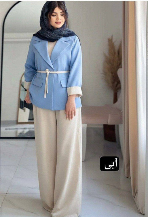 ست کت و شلوار یسنا مازراتی رنگ مشکی شیک و مجلسی آروما فشن