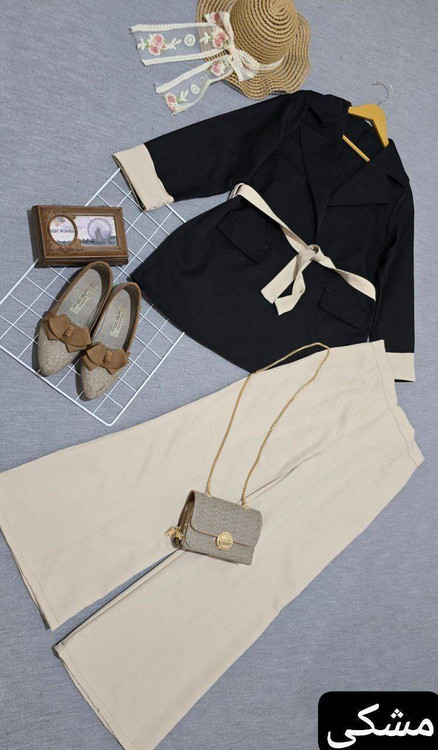 نمای پشت شلوار ست یسنا با کمر کش دوزی شده برای راحتی بیشتر