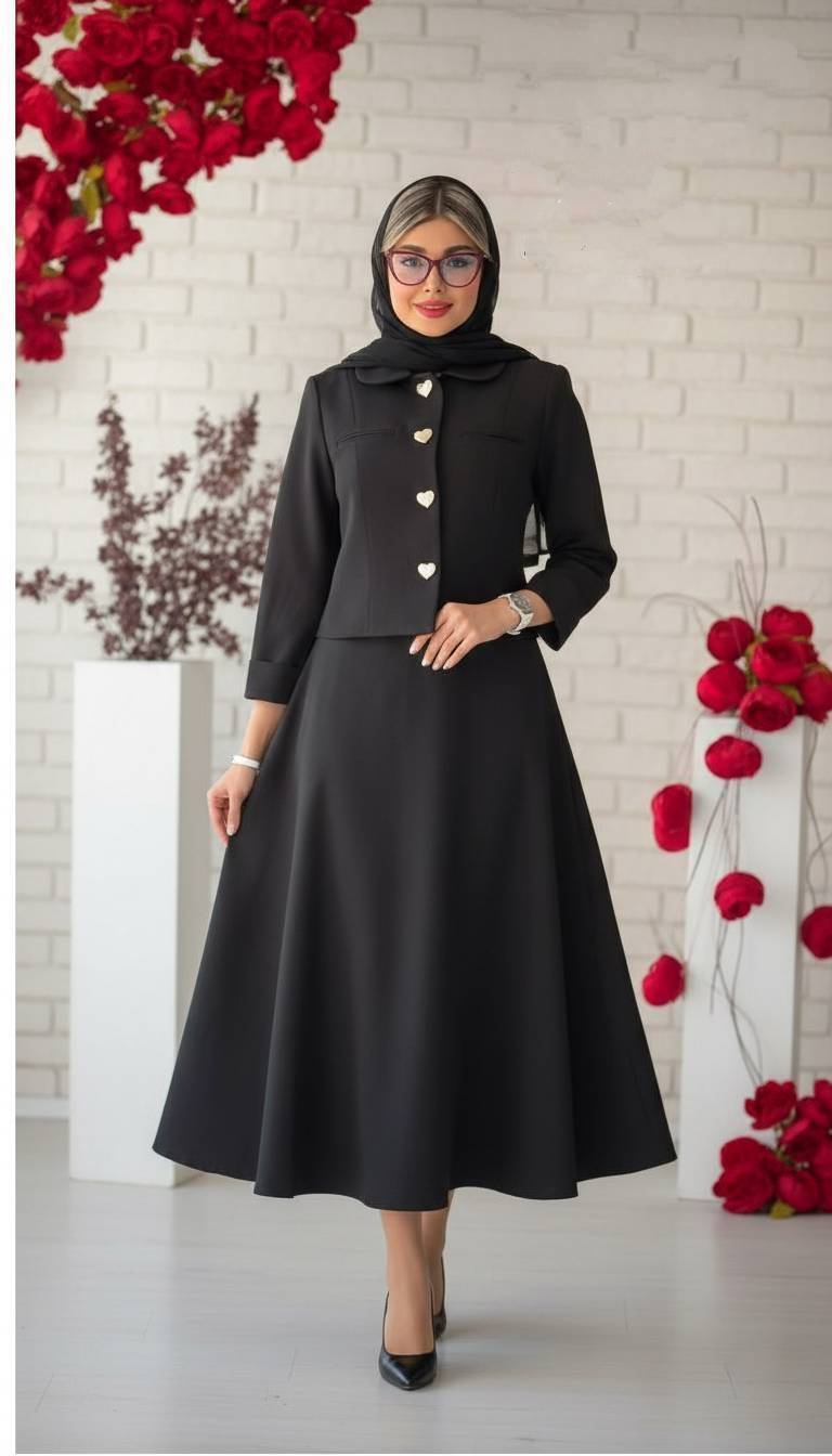 ست کت و دامن زنانه مدل پریماه مناسب مهمانی و مجالس رسمی