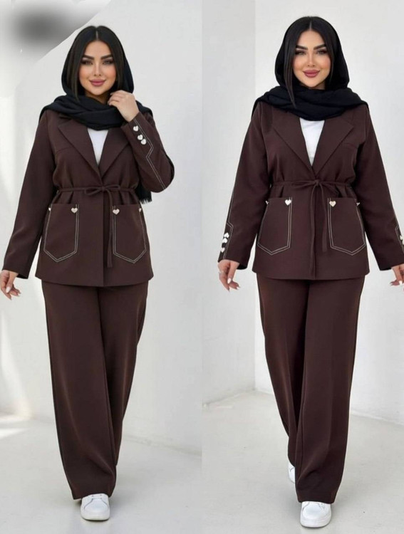 رنگبندی جذاب کت و شلوار قلبی مازراتی نخ توییست درجه یک آروما فشن 🎨👗