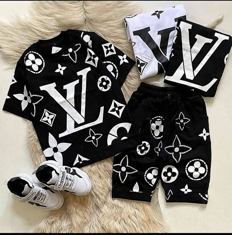 خرید ست تیشرت و شلوارک لویی ویتون پنبه سوپر (۲ تا ۹ سال)