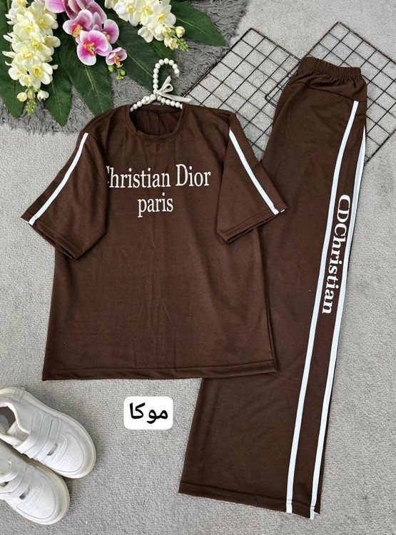 قیمت ست راحتی زنانه ساحره رنگ موکا جنس پنبه گلکسی درجه یک آروما فشن