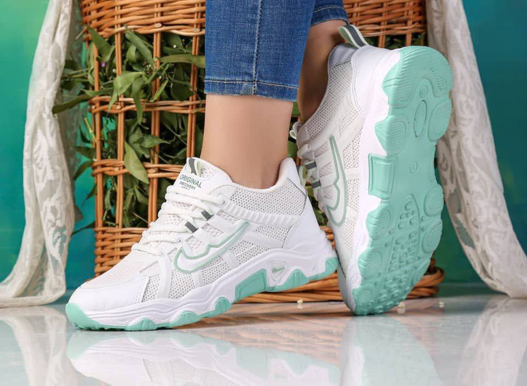 کتونی نایکی مدل T15 رنگ سفید سبز با کیفیت عالی و ضمانت آروما فشن