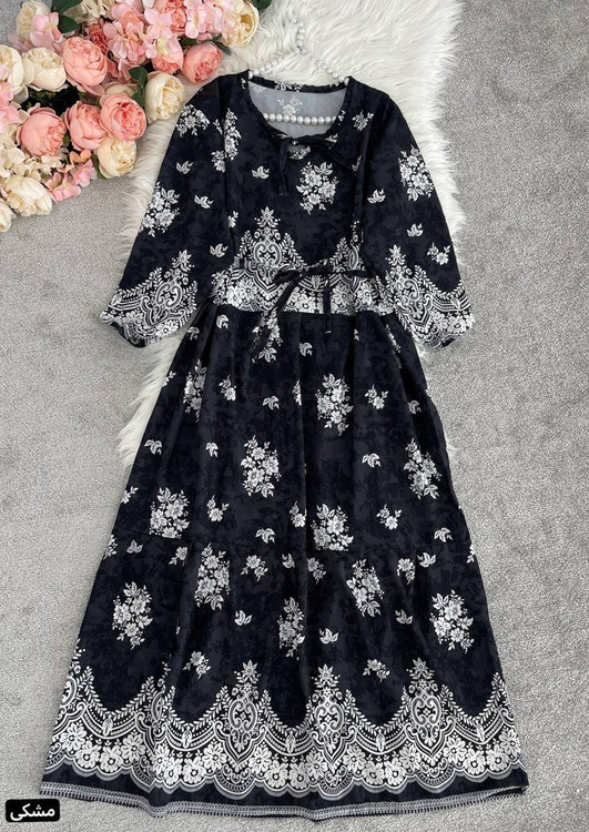 پیراهن مجلسی زنانه بوگاتی فلورانس k رنگ موکا با کیفیت تضمینی آروما فشن