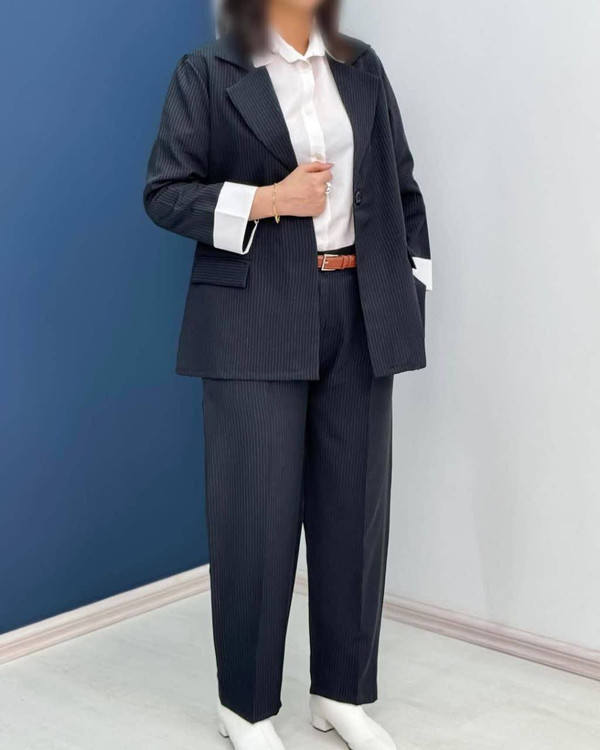 کت شلوار آنیل k دیپلمات پرشیا زنانه شیک مشکی آروما فشن