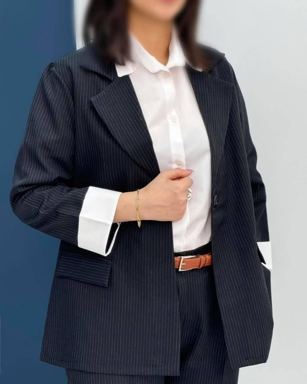 کت شلوار آنیل k دیپلمات پرشیا زنانه شیک مشکی آروما فشن