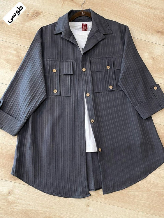 شومیز جدید زنانه مدل نرگس k رنگ نسکافه ای با تنخور عالی