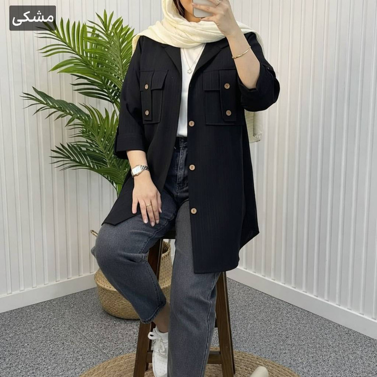 استایل شیک با شومیز نرگس k رنگ سبز تیره پوشاک آروما فشن