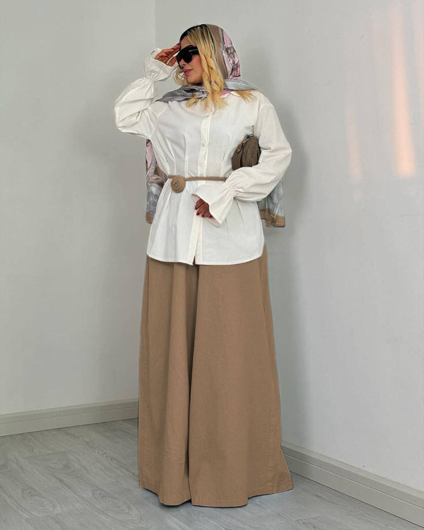 قیمت شومیز شلوار زنانه مدل نورسان N جنس لینن درجه یک رنگبندی متنوع