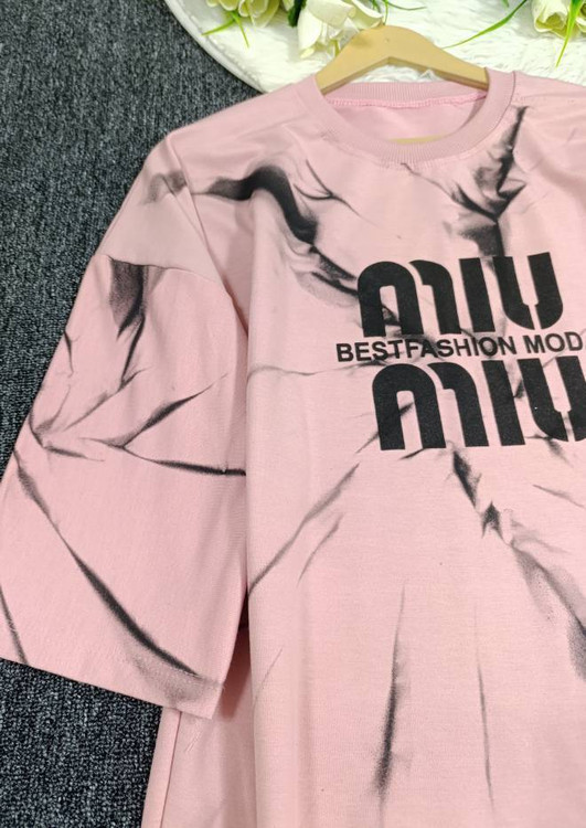 ست تیشرت شلوار زنانه رنگ کرم - جنس گلکسی نخ پنبه درجه یک، مناسب استایل روزمره و مهمانی، فری سایز