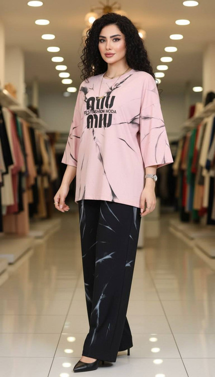 جزئیات دوخت و کیفیت پارچه ست میو میو - نخ پنبه درجه یک با چاپ مقاوم و رنگ ثابت