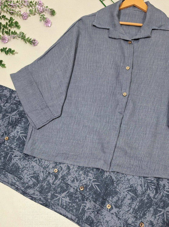 جزئیات دوخت و پارچه شومیز شانتون - کیفیت بالا، بدون آبرفت