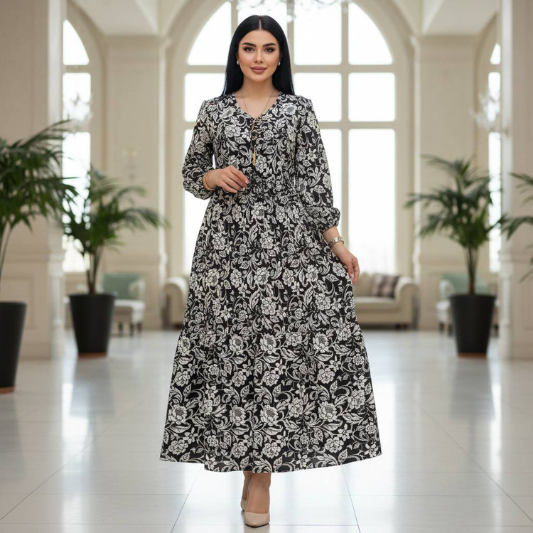 پیراهن ساحلی زنانه با دور باسن ۱۴۸ و قد آستین ۵۰ سانتیمتر