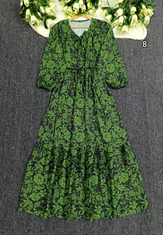 پیراهن بلند فری سایز با تنخور آزاد و شیک کالکشن بهاره