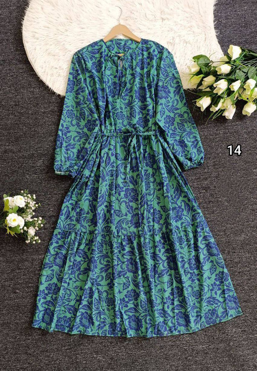 پیراهن ساحلی بلند با پارچه بوگاتی درجه یک و تنخور راحت