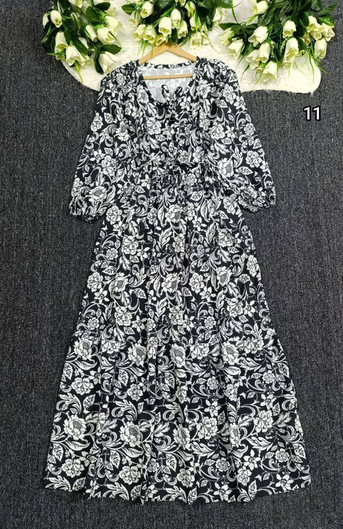 پیراهن بهاره زنانه فری سایز مناسب سایز ۳۸ تا ۴۸ آروما فشن