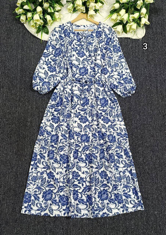 پیراهن بلند زنانه جنس بوگاتی گرم بالا مناسب فصل بهار