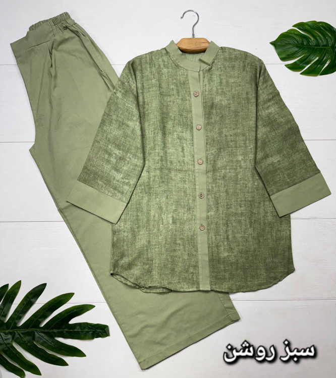 ست بهارمست F رنگ شکلاتی جنس گازوئیلی درجه یک ست دو تیکه بهاری