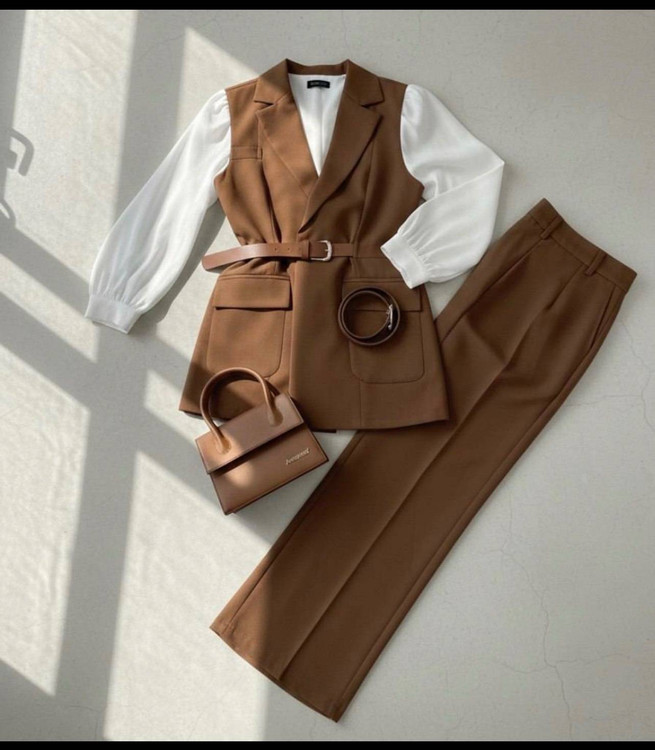 شلوار وست دار آروما فشن مدل آیلین - پارچه مازراتی گرم بالا