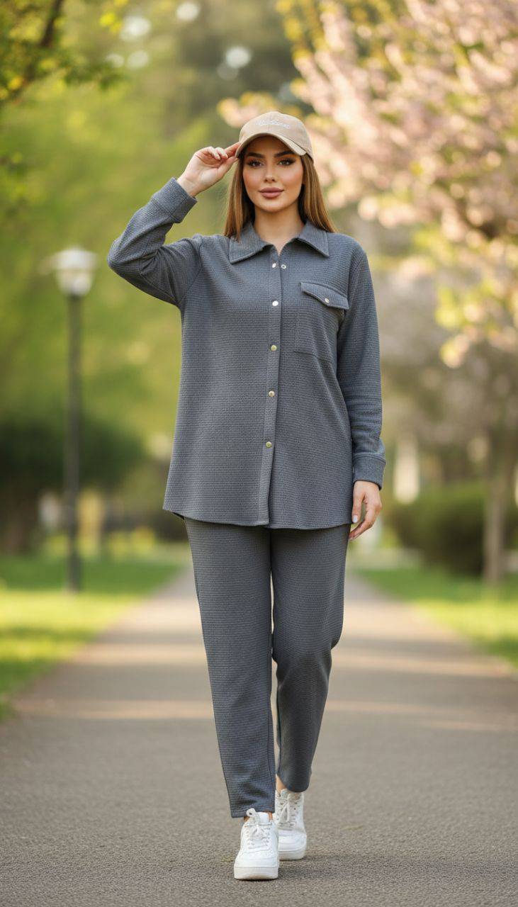 ست مراکشی F پنبه درجه یک طوسی - خرید از آروما فشن