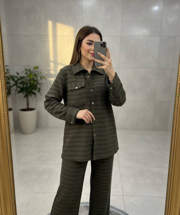 ست شلوار و پیراهن مراکشی F رنگ سبز آروما فشن