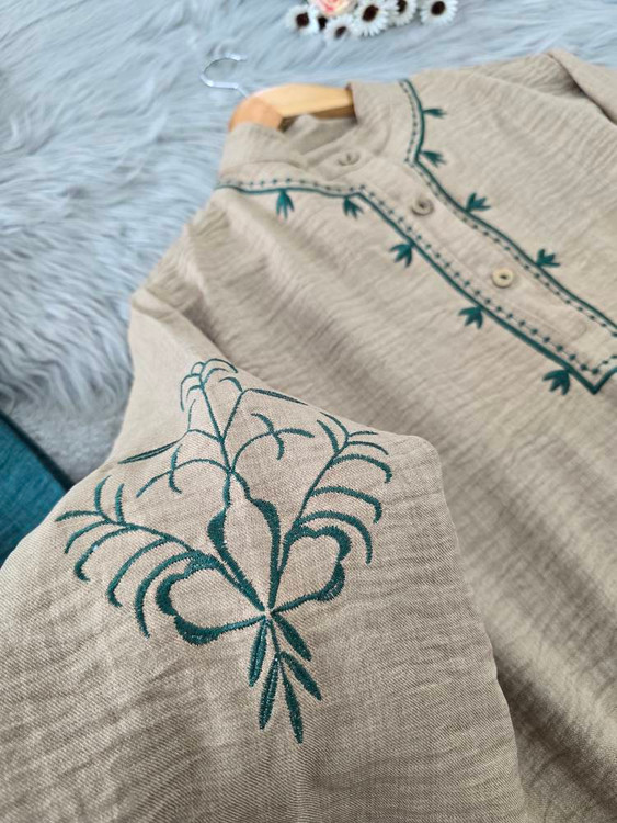 ست تونیک شلوار سبزچمنی زنانه قیمت مناسب تضمین کیفیت آروما فشن