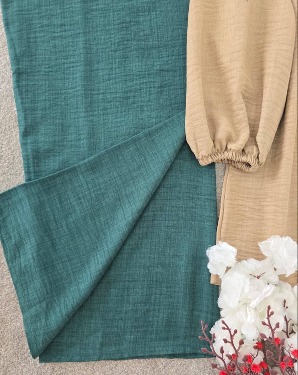 ست تونیک شلوار زرشکی زنانه جنس شانتون بدون چروک و رنگدهی