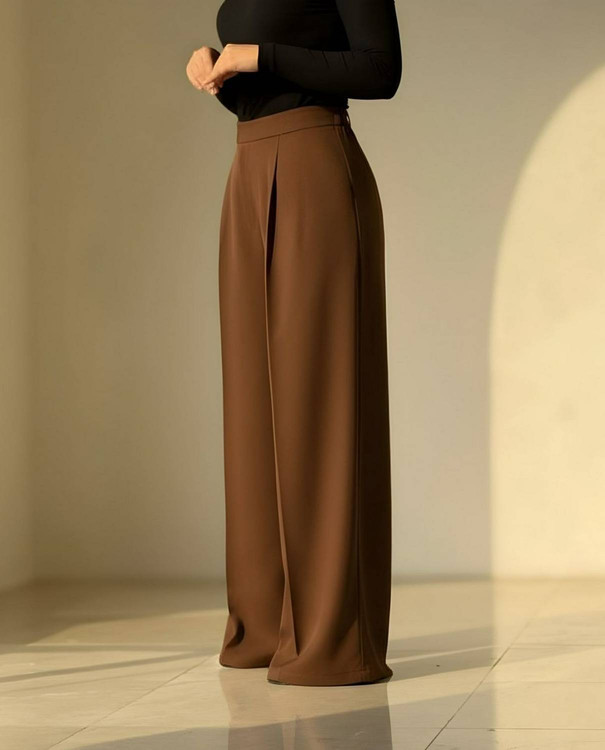 شلوار بگ مازراتی یاقوتی زنانه مجلسی با قد ۱۰۳ سانتیمتر - آروما فشن