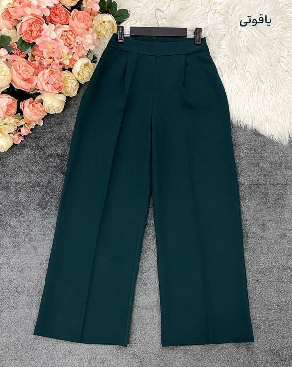 شلوار بگ مازراتی زنانه مشکی سایز بزرگ XXL مناسب فرمهای مختلف بدن - آروما فشن