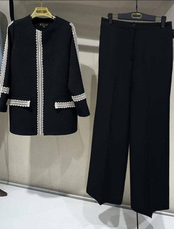 ست مجلسی شکوه F زنانه جنس مازراتی - نمای نزدیک کت