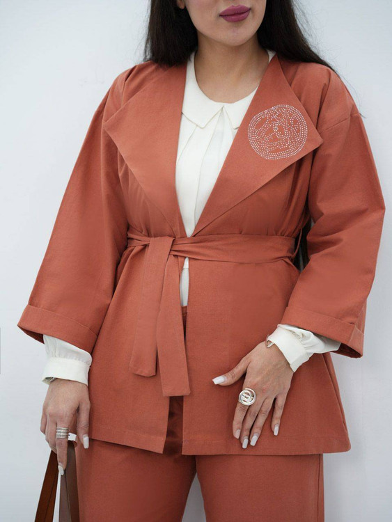 ست مانتو کتی صباF مناسب مهمانی و مجالس با نگینکوبی ظریف زنانه